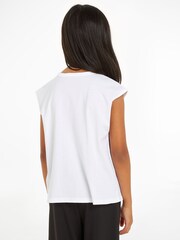 Bela - Calvin Klein 100% bombaž Monologo Jersey Top - Slika 2 iz 3