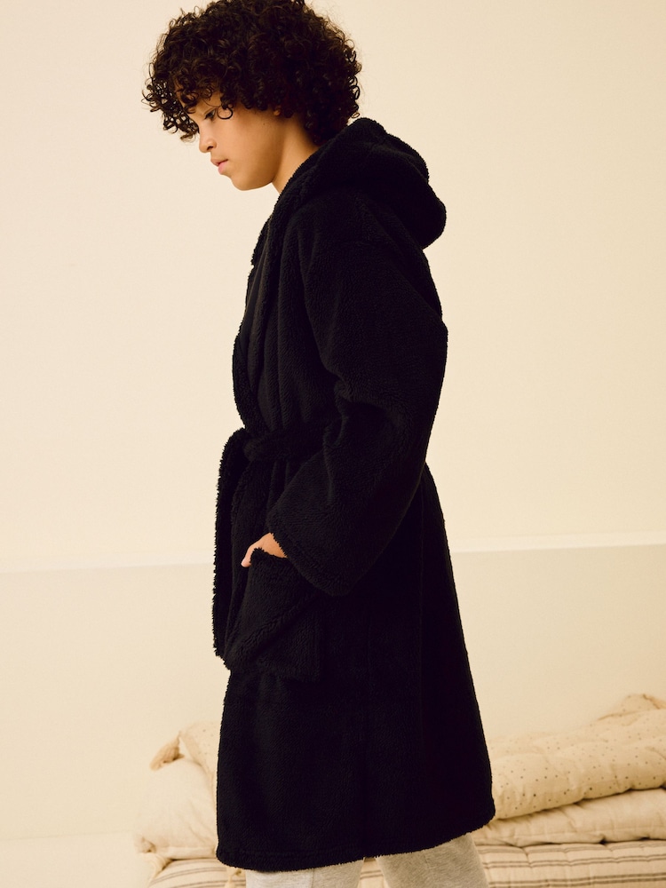 Black Fleece Robe (1.5-16yrs) - Image 3 of 9