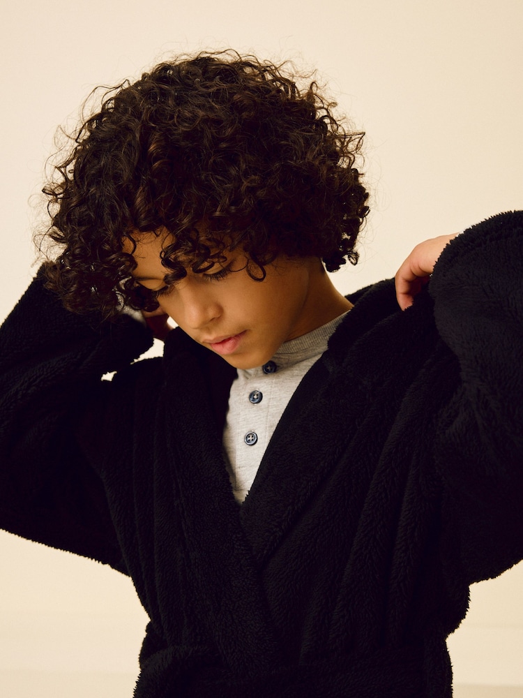 Black Fleece Robe (1.5-16yrs) - Image 4 of 9