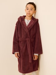 Burgundy Red Fleece Robe (1.5-16yrs) - Image 1 of 7