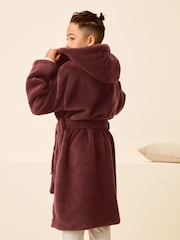 Burgundy Red Fleece Robe (1.5-16yrs) - Image 2 of 7