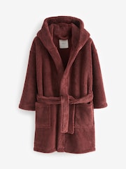 Burgundy Red Fleece Robe (1.5-16yrs) - Image 4 of 7