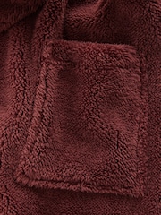 Burgundy Red Fleece Robe (1.5-16yrs) - Image 7 of 7