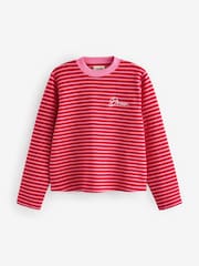 Red/Pink Stripe Waffle Long Sleeve Legging Pyjamas - Image 6 of 9