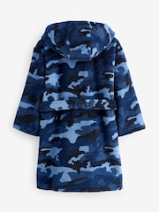 Blue/Navy Camouflage Fleece Robe (3-16yrs) - Image 2 of 3