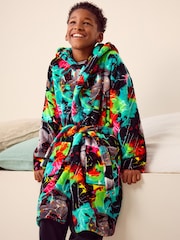 Multi Bright Football Fleece Robe (3-16yrs) - Image 4 of 8
