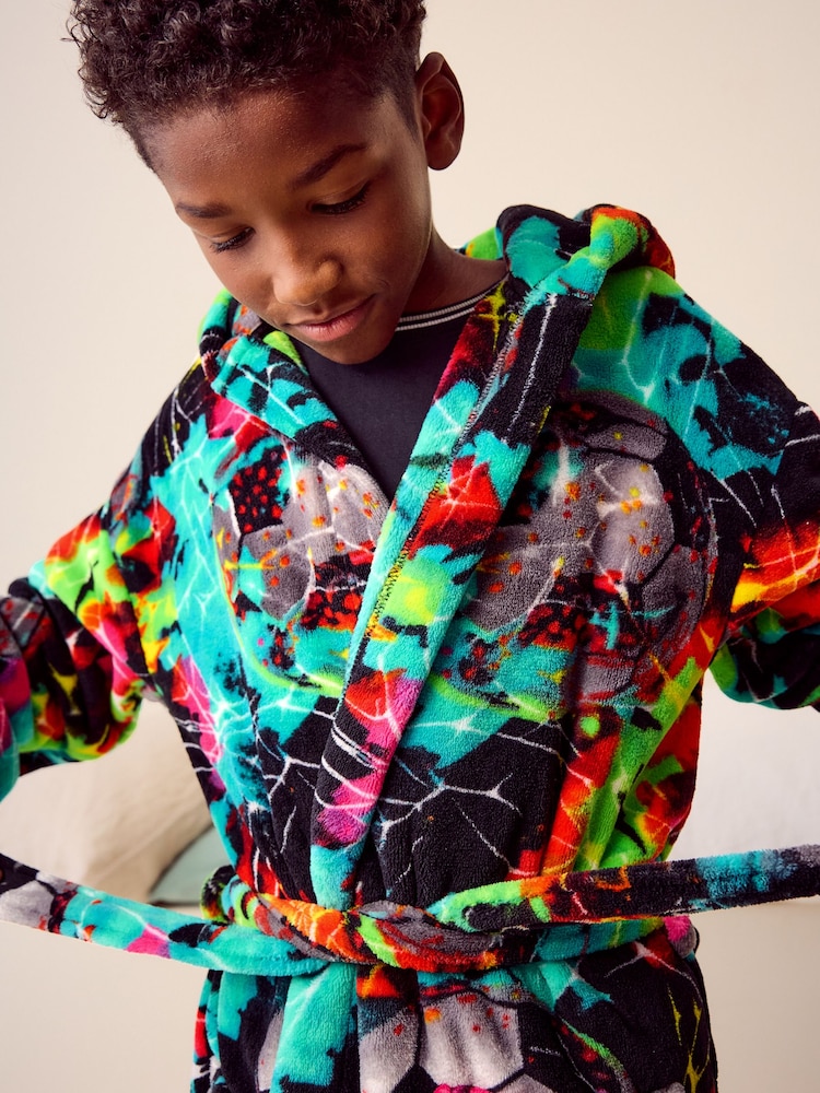 Felkleurige voetbal met meerdere kleuren - Fleece Robe (3-16yrs) - Image 5 of 8