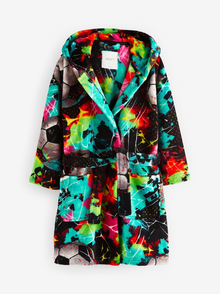 Felkleurige voetbal met meerdere kleuren - Fleece Robe (3-16yrs) - Image 6 of 8
