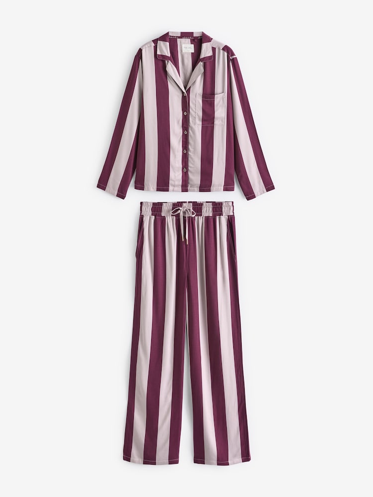 Bær rød stribet - Pyjamas med knapper - Image 9 of 11