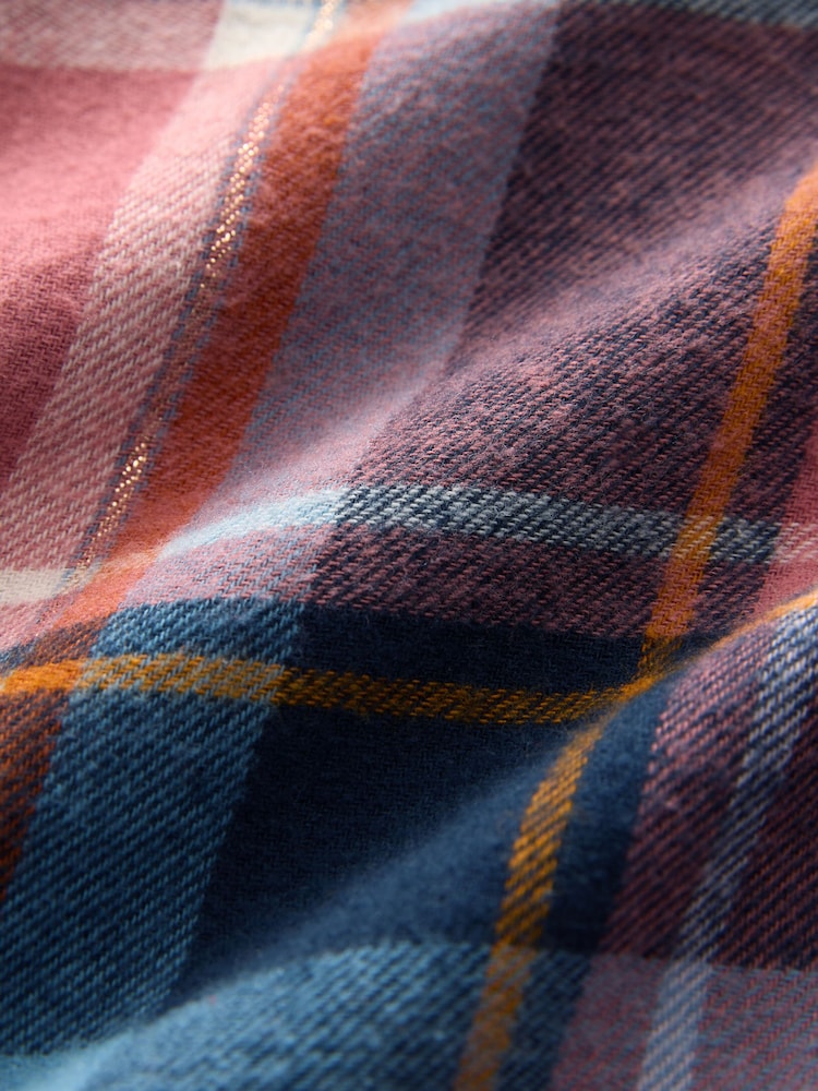 Navy/Pink Check Ribbed Long Sleeve Pyjamas - Image 8 of 8 Navy/Pink Check Ribbed Long Sleeve Pyjamas - Image 8 of 8