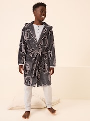 Charcoal Grey Gamer Fleece Robe (3-16yrs) - Image 2 of 7