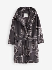 Charcoal Grey Gamer Fleece Robe (3-16yrs) - Image 5 of 7