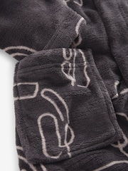 Charcoal Grey Gamer Fleece Robe (3-16yrs) - Image 7 of 7