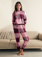 Berry Red Check Cosy Long Sleeve Pyjamas - Image 2 of 7