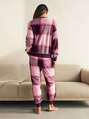 Berry Red Check Cosy Long Sleeve Pyjamas - Image 3 of 7