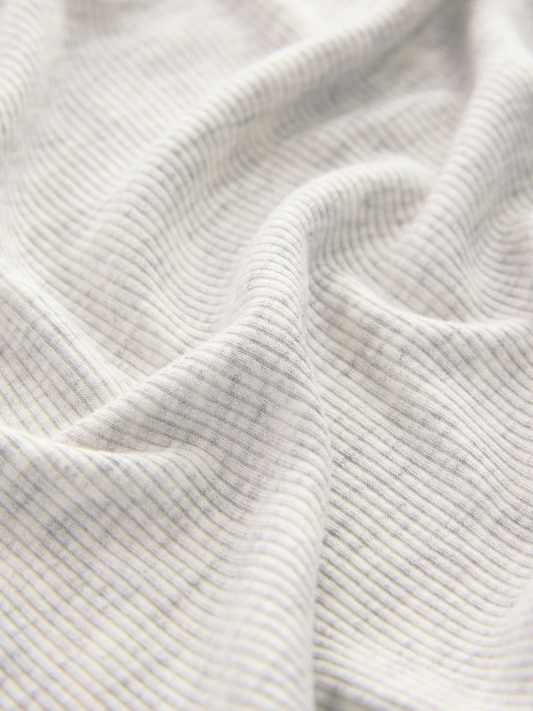 Grey Ribbed Long Sleeve Pyjamas - Image 9 of 9