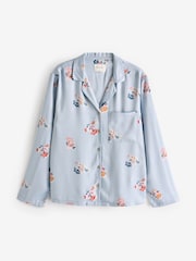 Blue Ditsy Floral Button Through Pyjamas - Image 6 of 8