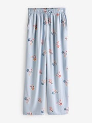 Blue Ditsy Floral Button Through Pyjamas - Image 7 of 8