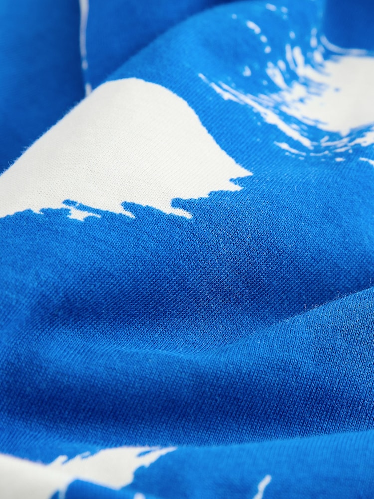 Cobalt mit geometrischem Muster - Langärmeliger Pyjama aus 100 % Baumwolle - Bild 9 von 9 Cobalt mit geometrischem Muster - Langärmeliger Pyjama aus 100 % Baumwolle - Bild 9 von 9