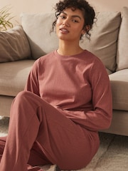 Rosewood Spot 100% Cotton Long Sleeve Pyjamas - Image 1 of 10