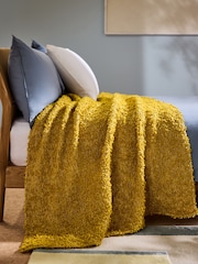 MADE.COM Ochre Agda Boucle Textured Throw - Image 1 of 5
