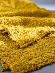 MADE.COM Ochre Agda Boucle Textured Throw - Image 5 of 5