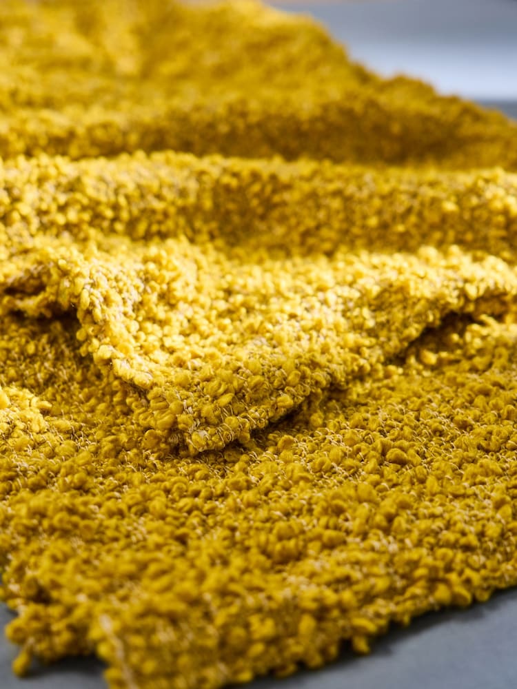 MADE.COM Ochre Agda Boucle Textured Throw - Image 5 of 5