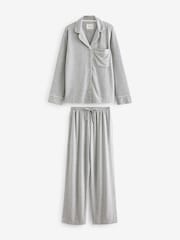 Grey Cosy Button Through Pyjamas - Image 5 of 8