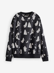 Charcoal Grey Ghosts - بيجاما مريحة بكُم طويل - صورة 7 من 11