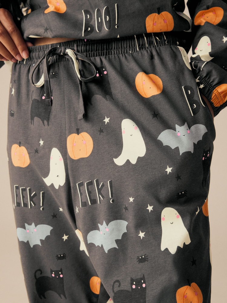 Grey 100% Cotton Glow-In-The-Dark Pyjamas - Image 5 of 11