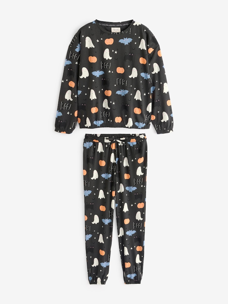 Grey 100% Cotton Glow-In-The-Dark Pyjamas - Image 6 of 11