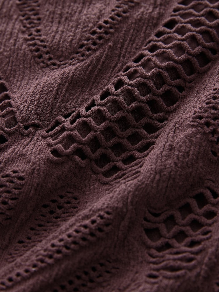 Burgundy Red Scoop Neck Lace Tank - Image 6 of 6
