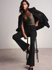 Olive Green Scoop Neck Lace Tank - Image 2 of 6