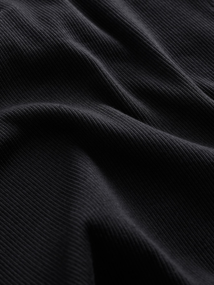 Black Long Sleeve Collared Zip Top - Image 3 of 3