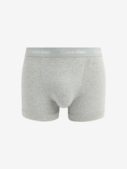 Calvin Klein Navy/Grey/Orange Classic Stretch Trunks 3 Pack Boxers - Image 4 of 4
