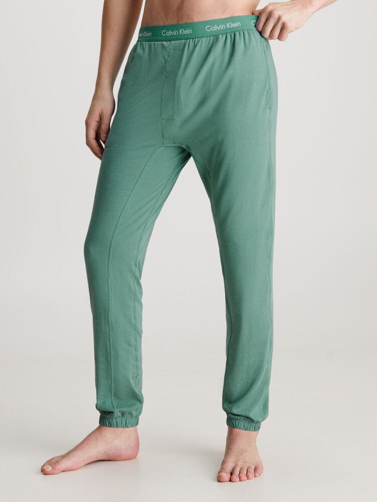 Calvin Klein Green Detailed Waistband Joggers - Image 1 of 4