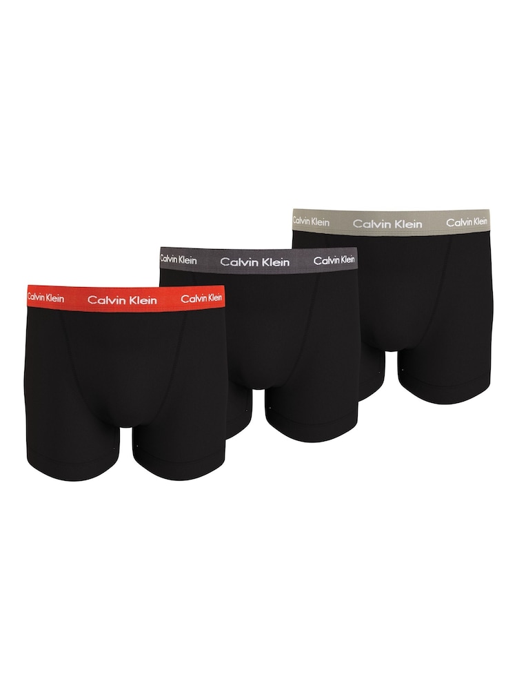Calvin Klein Dark Black Classic Stretch Trunks 3 Pack Boxers - Image 1 of 9
