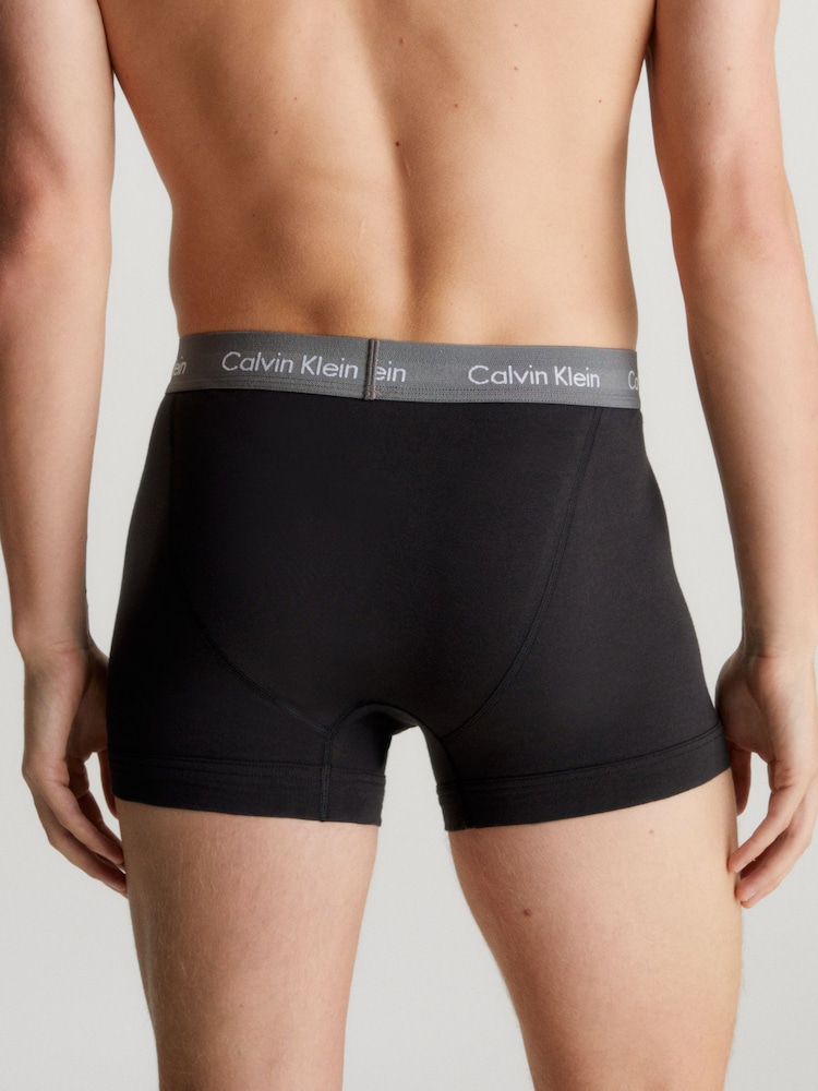 Calvin Klein Dark Black Classic Stretch Trunks 3 Pack Boxers - Image 2 of 9
