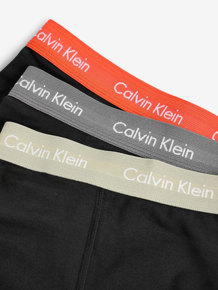Calvin Klein Dark Black Classic Stretch Trunks 3 Pack Boxers - Image 9 of 9