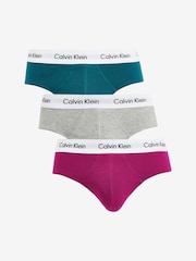 Calvin Klein Grey Cotton Stretch Hip 3-Pack Boxer Briefs - Image 1 of 7