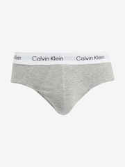 Calvin Klein Grey Cotton Stretch Hip 3-Pack Boxer Briefs - Image 6 of 7