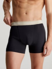 Calvin Klein Black Animal Classic Stretch Trunks 3 Pack Boxers - Image 2 of 7