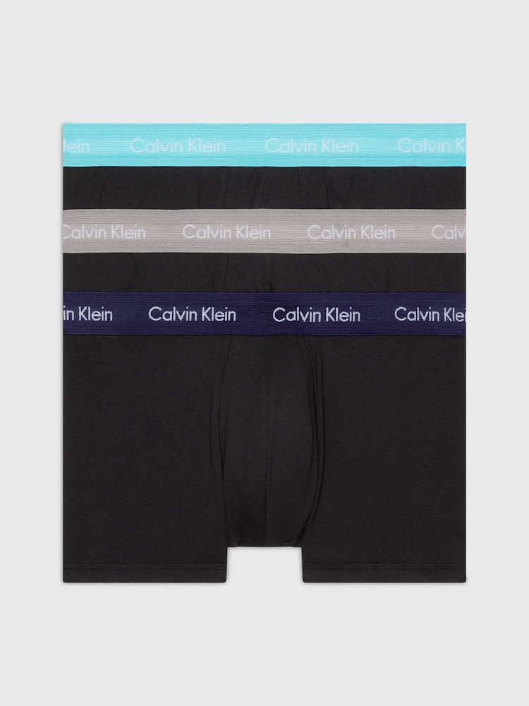 Calvin Klein Black/Grey Band Low Rise Boxers 3 Pack - Image 1 of 4
