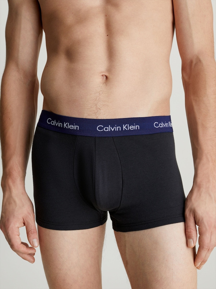 Calvin Klein Black/Grey Band Low Rise Boxers 3 Pack - Image 2 of 4