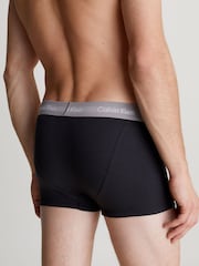 Calvin Klein Black/Grey Band Low Rise Boxers 3 Pack - Image 3 of 4