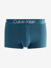 Calvin Klein Blue/Black/Red Structure Cotton Trunks 3 Pack Boxers - Image 2 of 6