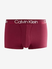 Calvin Klein Blue/Black/Red Structure Cotton Trunks 3 Pack Boxers - Image 3 of 6