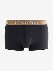 Calvin Klein Blue/Black/Red Structure Cotton Trunks 3 Pack Boxers - Image 4 of 6