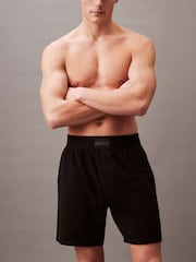 Calvin Klein Black Single Sleep Shorts - Image 1 of 5