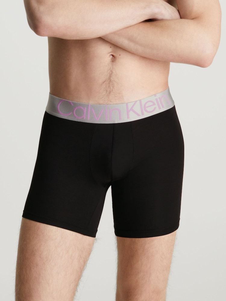 Calvin Klein Black Boxers 3 Pack - Image 1 of 4 Calvin Klein Black Boxers 3 Pack - Image 1 of 4